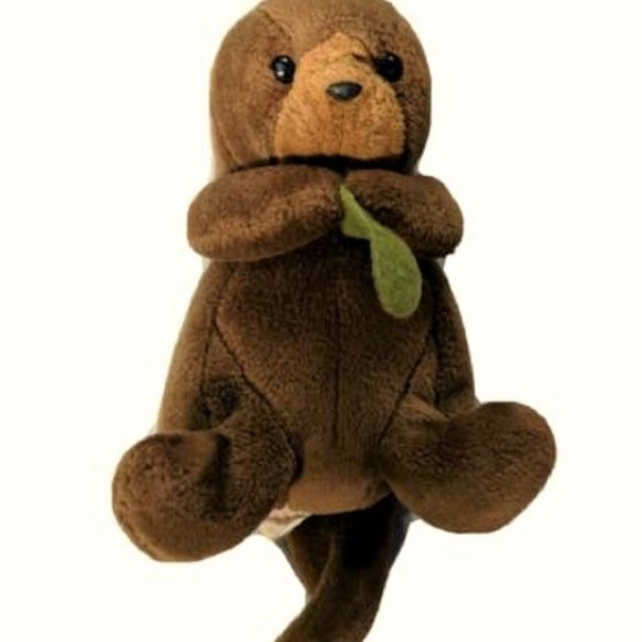 Retired Vintage plush Ty Beanie Baby Babies Seaweed The Otter 4080 toy sea 1995! - Picture 5 of 5